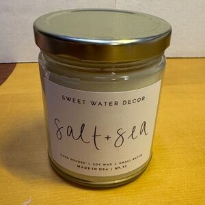 9 oz Salt + Sea Candle with Gold Lid